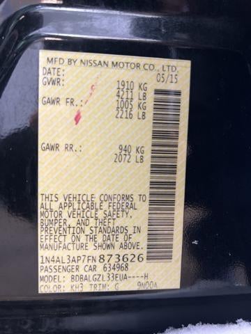 2015 Nissan Altima 2.5 S